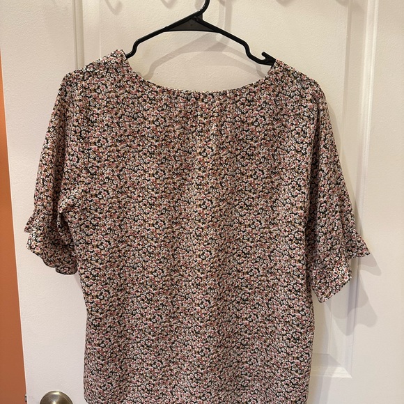 Bohme Floral Blouse - Pink, Black, And Tan - Picture 2 of 3